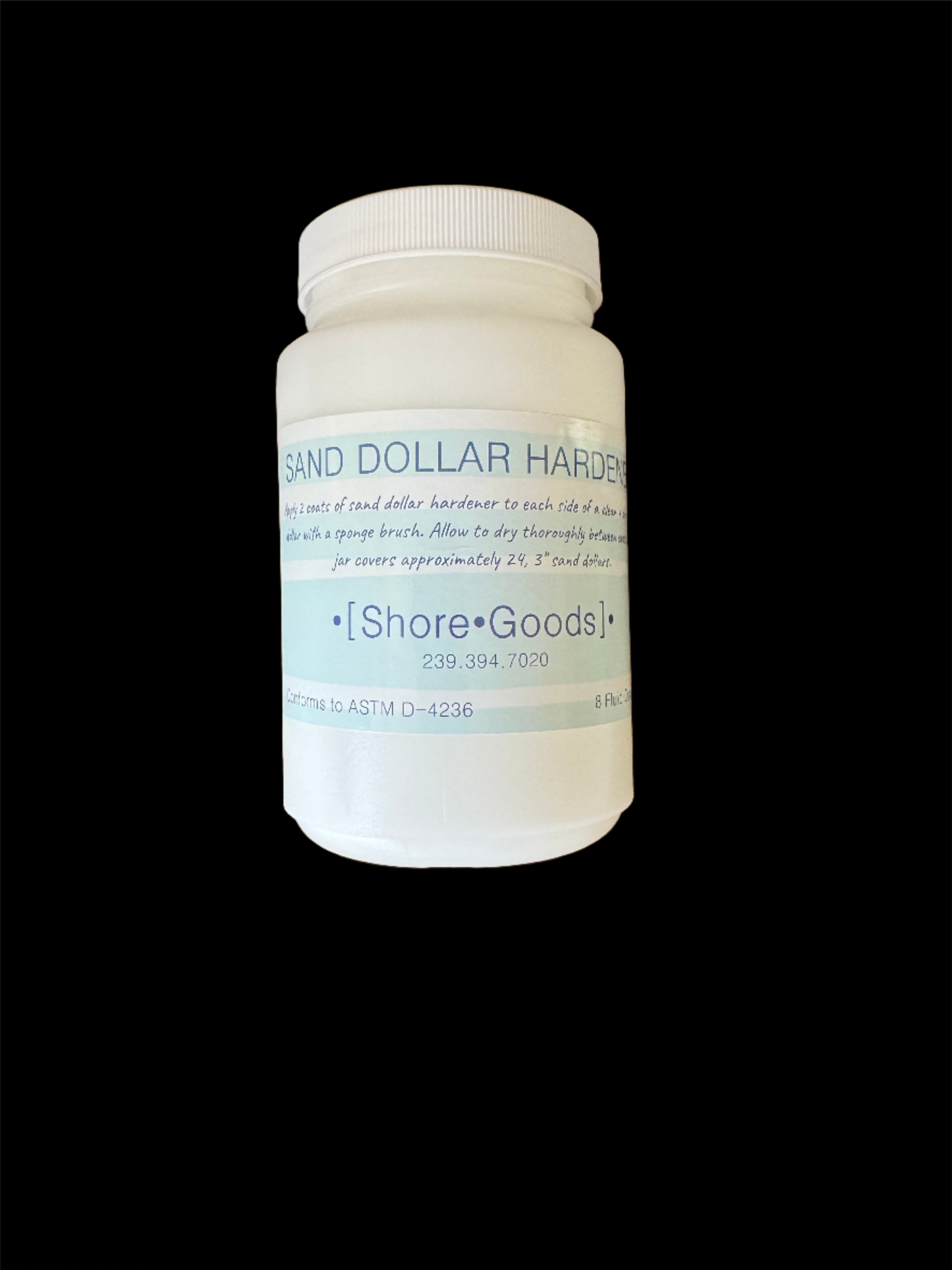 Sand Dollar Hardener - 8 fl oz, ASTM D-4236 Compliant