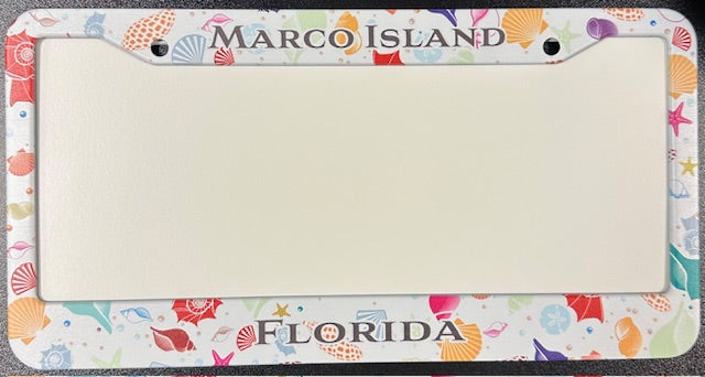 Shell-Thangs Marco Island License Plate Frame