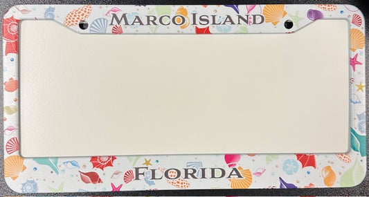 Shell-Thangs Marco Island License Plate Frame